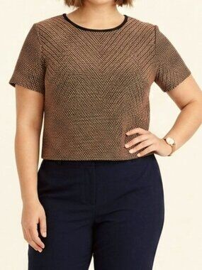 BCBGeneration "Nectar" Woven Short Sleeve Top NEW- Sz. Lrg